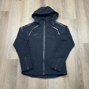 Alpinestars Jacket Mens Medium Black Hooded Global Motorsports Softshell